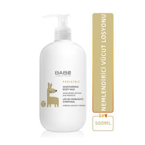 Babe Baby Box - Nemlendirici Vücut Sütü 500 ml + Bebek ve Çocuk Duş Jeli 500 ml + Nemlendirici Pediatrik Krem 100 ml