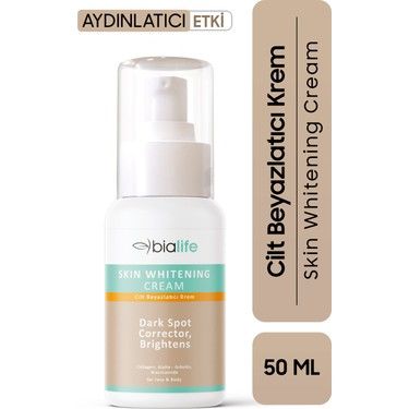 Bialife Cilt Beyazlatıcı Alpha Arbutin İhtivalı Ton Eşitleyici Krem 50 ml