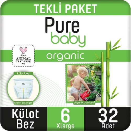 Pure Baby Külot Bez Jumbo Boy No: 6 32'li