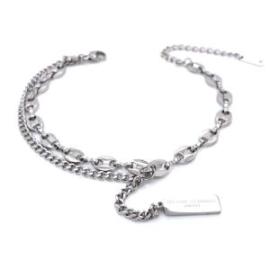 Chn-1009-65 Çelik Bileklik Gümüş