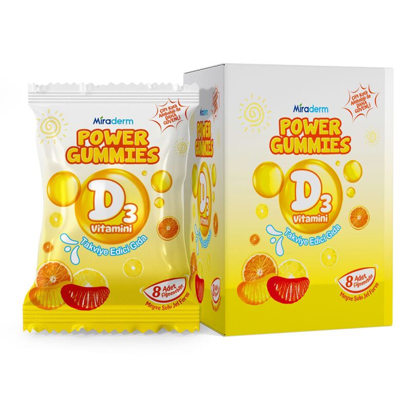 POWER GUMMIES D3 VITAMIN 64 JEL MIRADERM