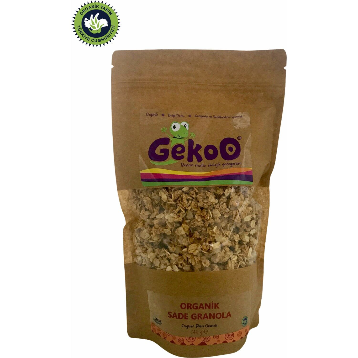 Gekoo Organik Sade Granola 340 gr