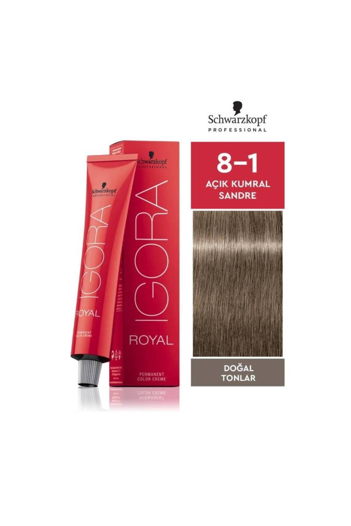 İgora Royal Doğal Tonlar 8-1 Açık Kumral Sandre Saç Boyası 60 ml