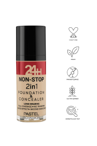 Pastel 24 H Non-Stop 2 in 1 Fondöten Concealer No: 604
