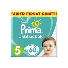 Prima Aktif Bebek Bezi Süper Fırsat Paketi No: 5 11-16 kg 60'lı