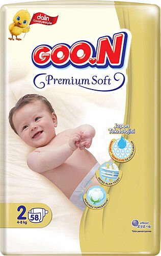 Goon Premium Soft Bebek Bezi No: 2 58'li