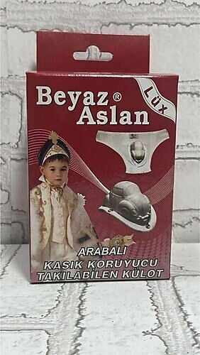 Beyaz Aslan Sünnet Külot Sünnet Çamaşırı 5-8 Yaş 2 Beden