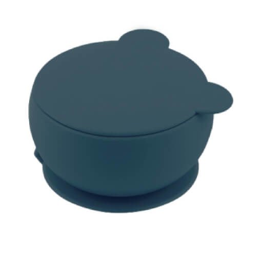 Oioi Vakum Tabanlı Silikon Kapaklı Kase 6+ Ay - Deep Blue