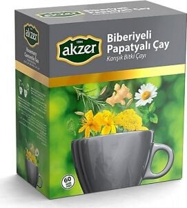 Akzer Biberiyeli Papatyalı Çay 60'lı Süzen Poşet