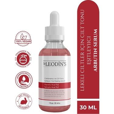 Leodin's Canlandırıcı ve Cilt Tonu Eşitleyici Yüz Peeling Serum AHA 10% + BHA 2% 30 ml