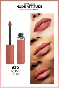 L'Oreal Paris Infaillible Matte Resistance Likit Mat Ruj - Rose Heat 630