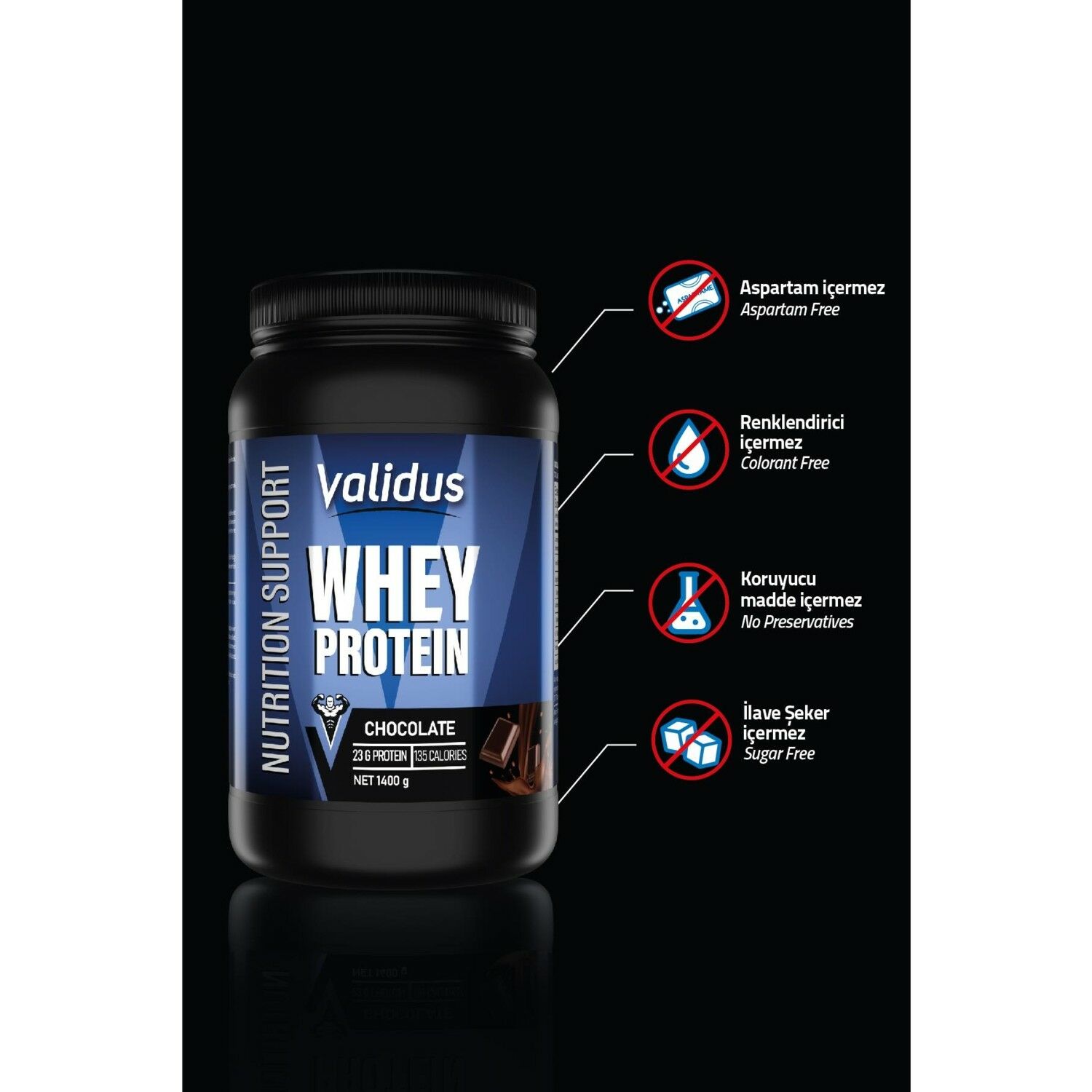 Validus Whey Protein Complex Çikolata Aromalı 1400 gr