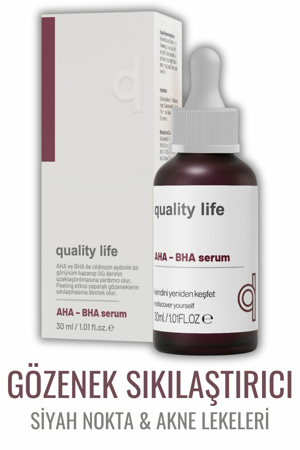 Quality Life Aha Bha Serum Kırmızı Peeling %10 Aha %2 Bha Glikolik 30 ml