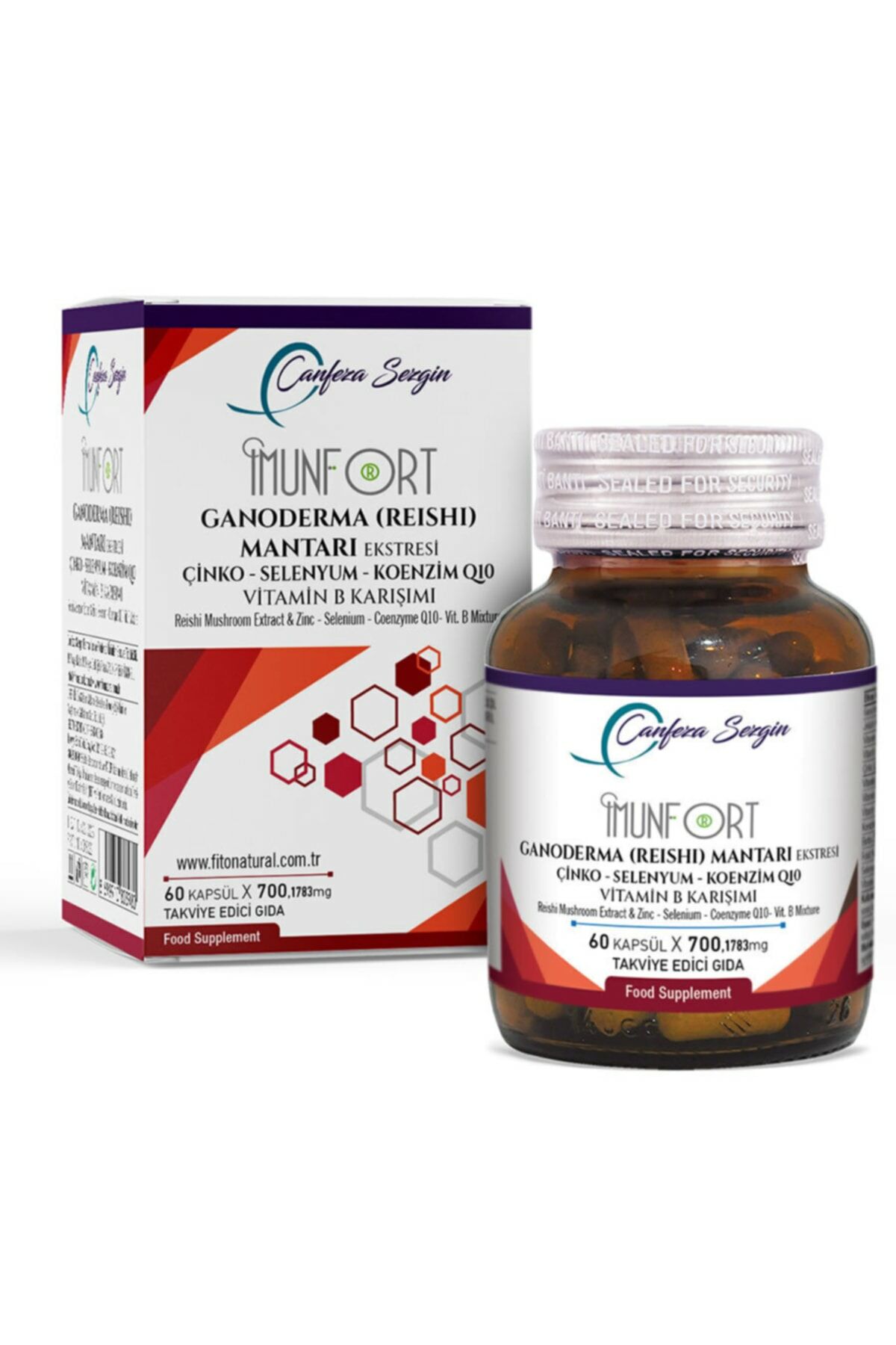 Canfeza Sezgin Imunfort Ganoderma Mantarı Ekstresi Vitamin B Karışımı 60 Kapsül