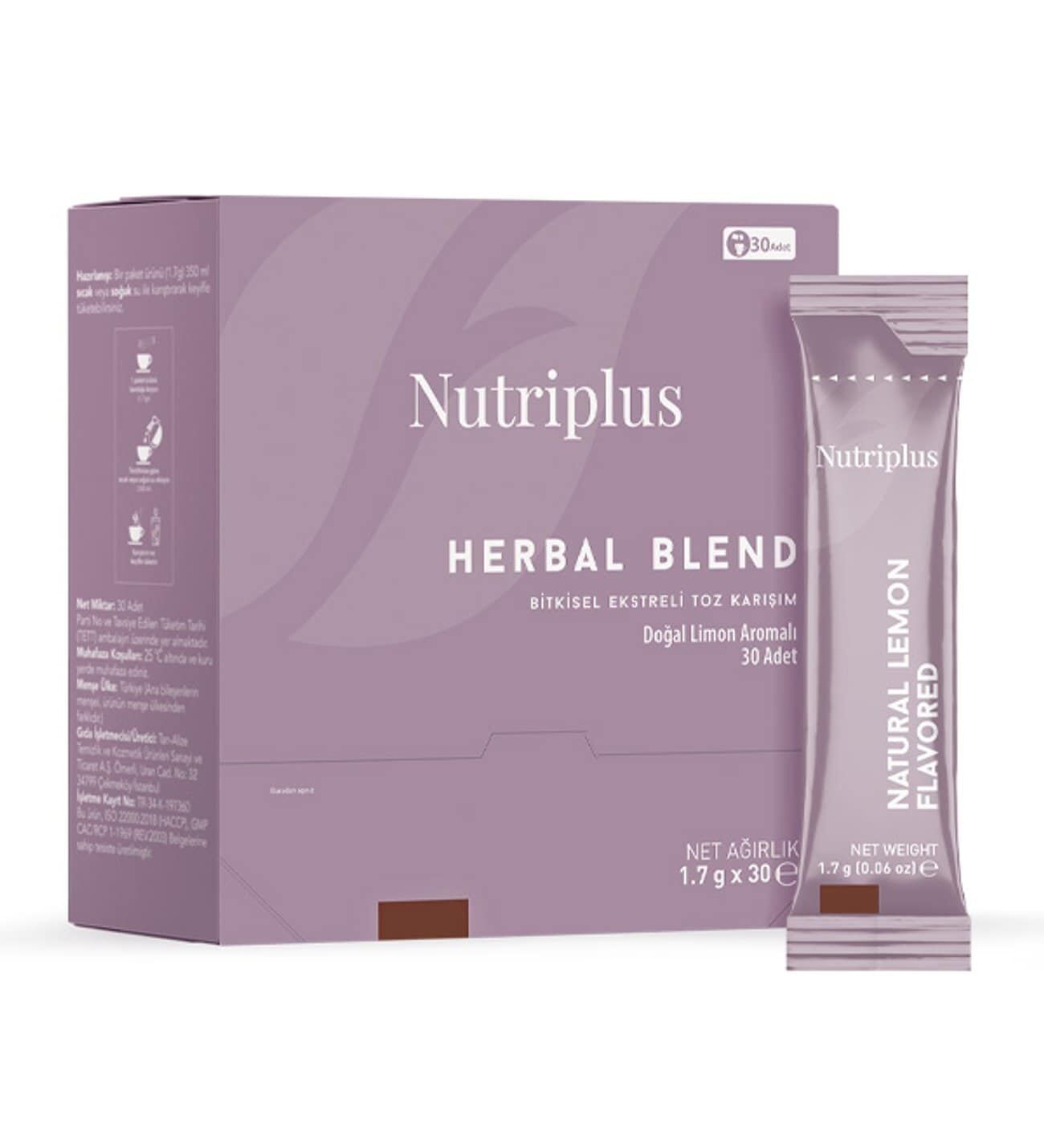 Nutriplus Herbal Blend Doğal Çay Aromalı 1,7 gr 30'lu