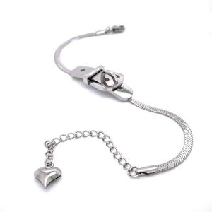 Kemer Tokası Figürlü Çelik Bileklik Gümüş