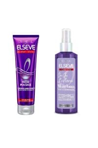 Elseve L'Oreal Paris Turunculaşma Karşıtı Mor Maske 150 ml + Turunculaşma Karşıtı Saç Spreyi 150 ml