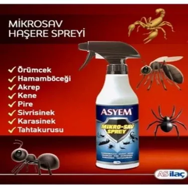 Asyem Mikro-Sav Akrep Kene Pire Tahta Kurusu Sprey 500 ml