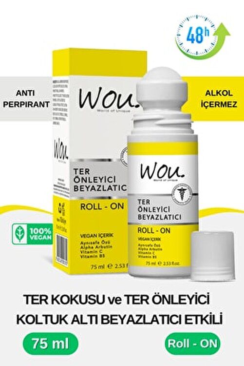 Wou Ter Önleyici Beyazlatıcı Roll-On Deodorant 75 ml