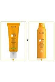 Babe Facial Oil Free Sunscreen Cream SPF50+ 50 ml + Babe Transparent Sunscreen Wet Skin SPF50+ 200 ml