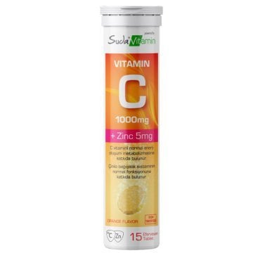 Suda Vitamin C 1000mg 15 Efervesan Tablet