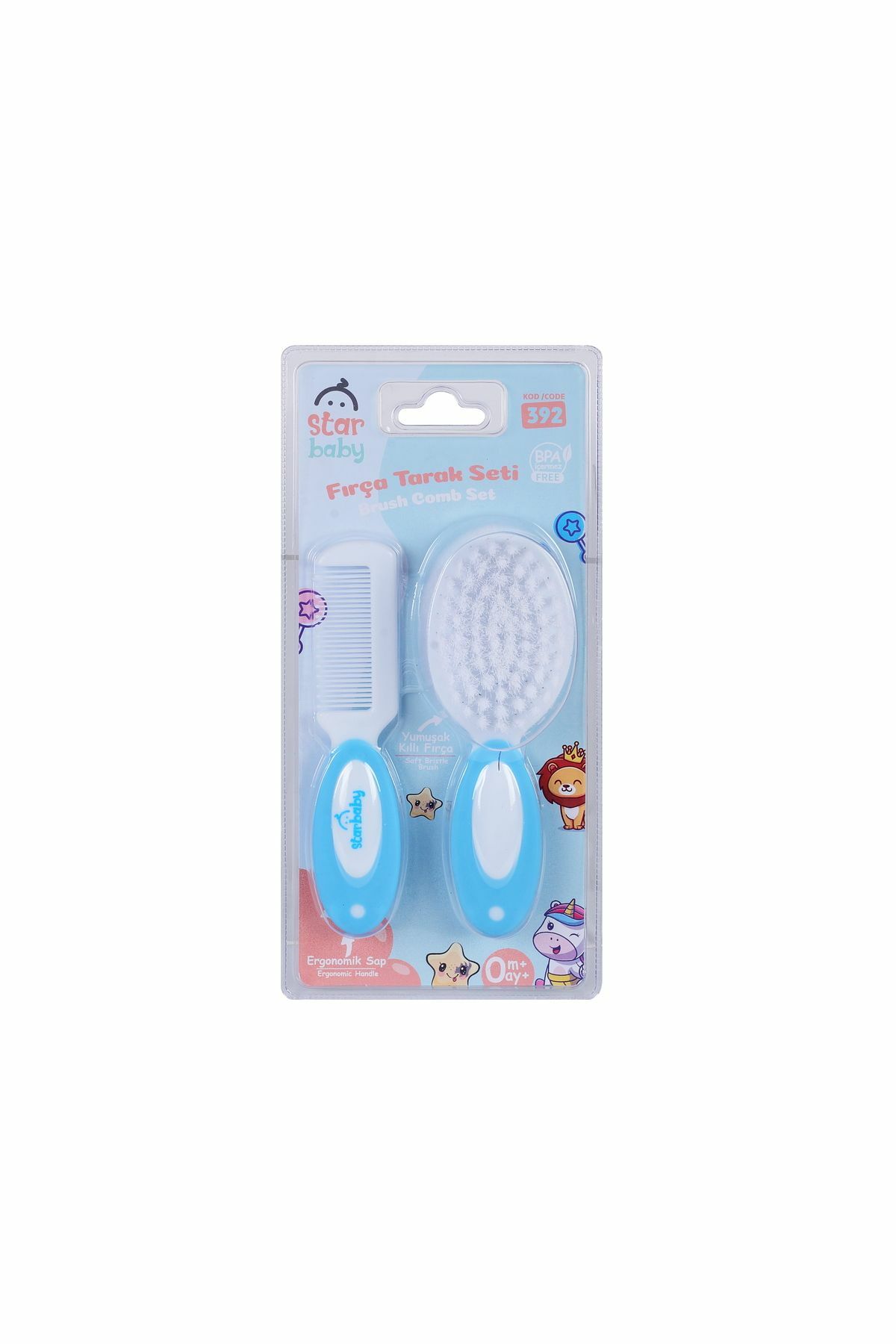 Star Baby Fırça Tarak Seti Mavi