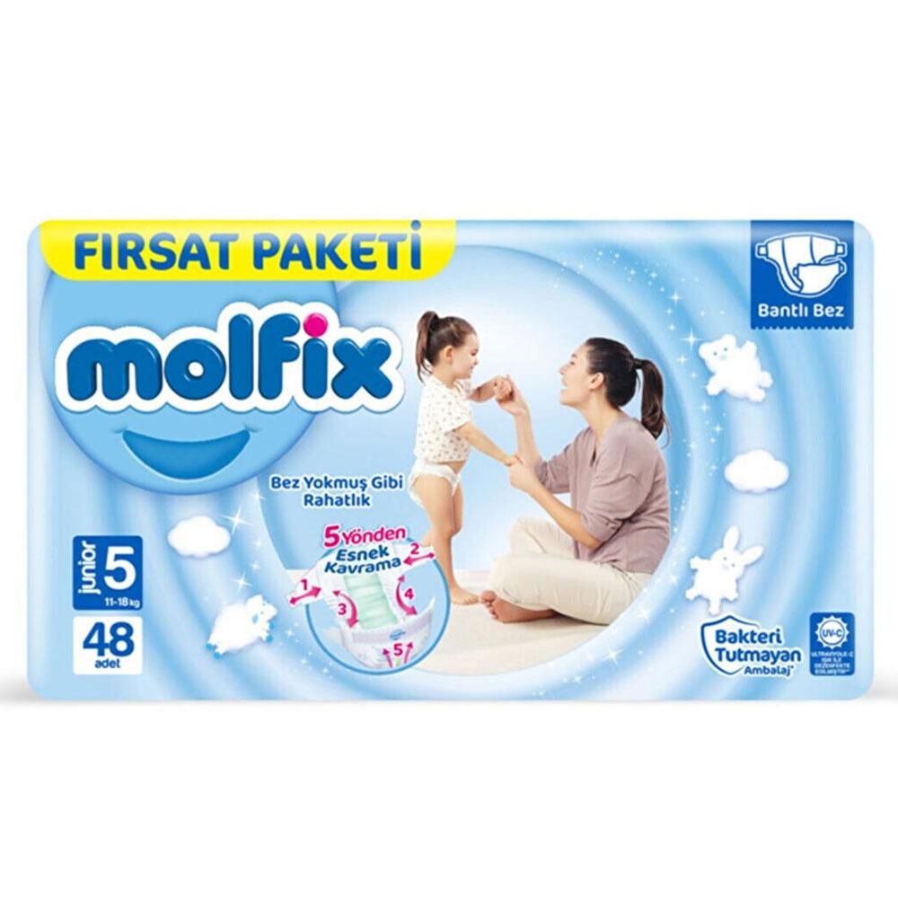 Molfix Bebek Bezi Fırsat Paketi No: 5 48'lı