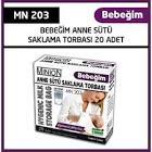 Minion Bebeğim Anne Sütü Saklama Torbası 20'li