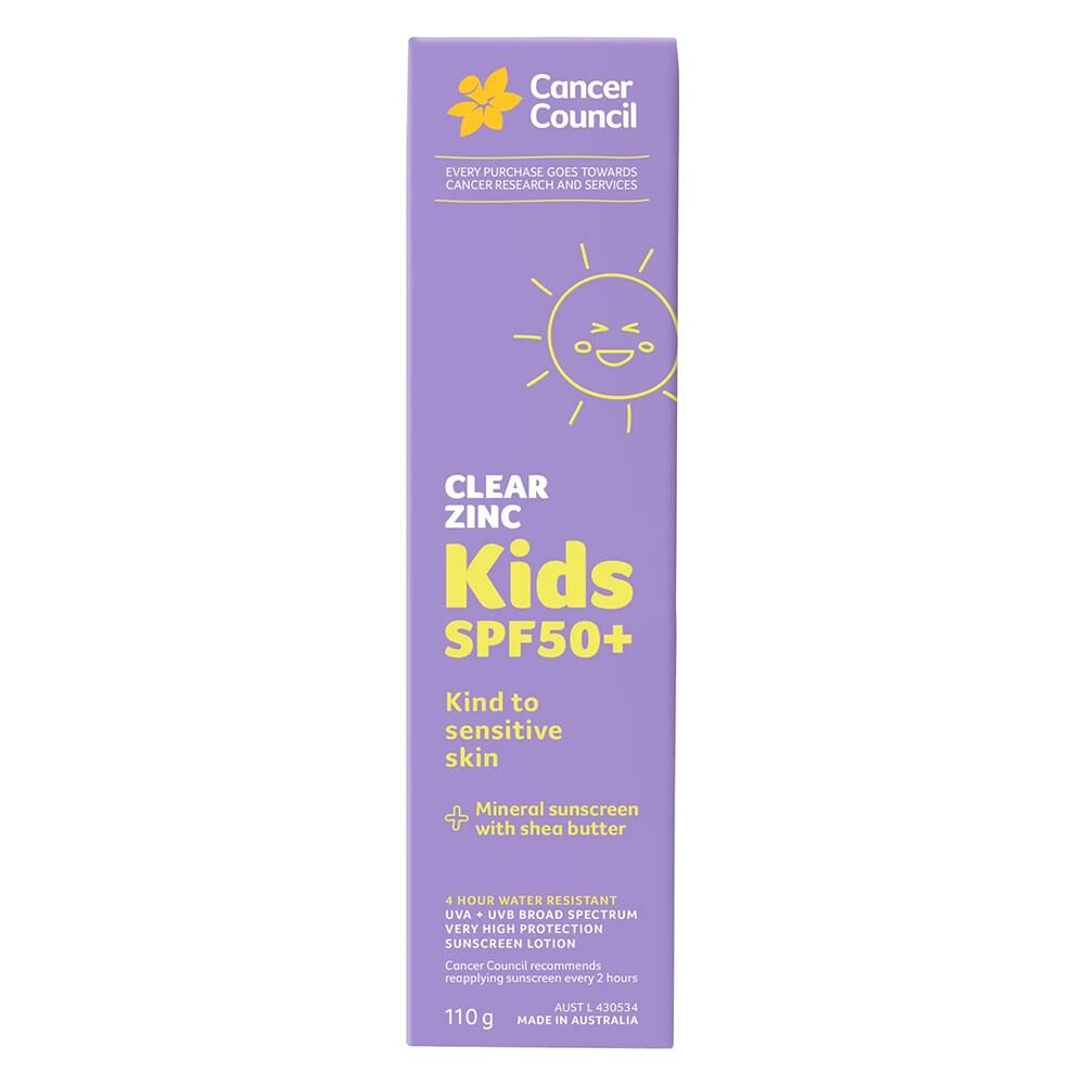 Cancer Council Clear Zinc Kids Sunscreen Çocuklar İçin Güneş Kremi Spf50+ 110 gr
