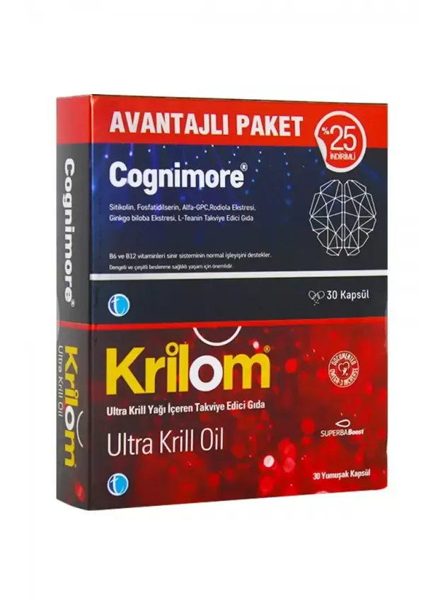 Cognimore 30 Kapsül + Krilom Ultra Krill Oil 30 Kapsül - Avantajlı Paket
