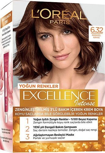 L'Oreal Paris Excellence İntense Saç Boyası Karamel Kahve 6,32