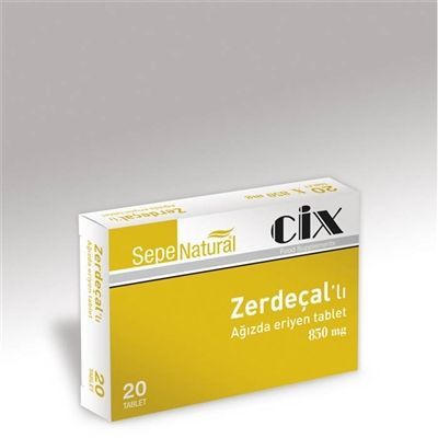 Zerdeçal 20 Ağızda Eriyen Tablet x 850 mg