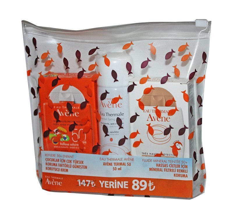 Avene Reflexe 50+ Enfant 30 ml + Thermal Su 50 ml + Fluide Mineral Teintee 50+ 40 ml Kofre