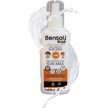 Bensoli Çocuk Güneş Sütü Yüksek Korumalı SPF50+ 175 ml