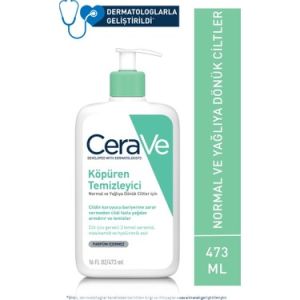 Cerave Köpüren Temizleyici Seramid Hyaluronik Asit Normal Yağlı Ciltler Yüz Vücut 473 ml