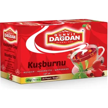 Günvit Dağdan Kuşburnu Bitki Çayı 20 Süzen Poşet