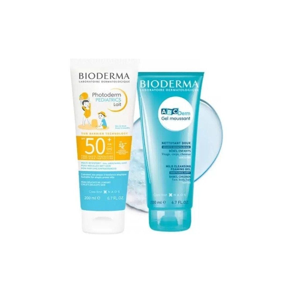 Bioderma Photoderm Pediatrics Lait Spf50+ 200 ml + Bioderma Abcderm Foaming Gel 200 ml