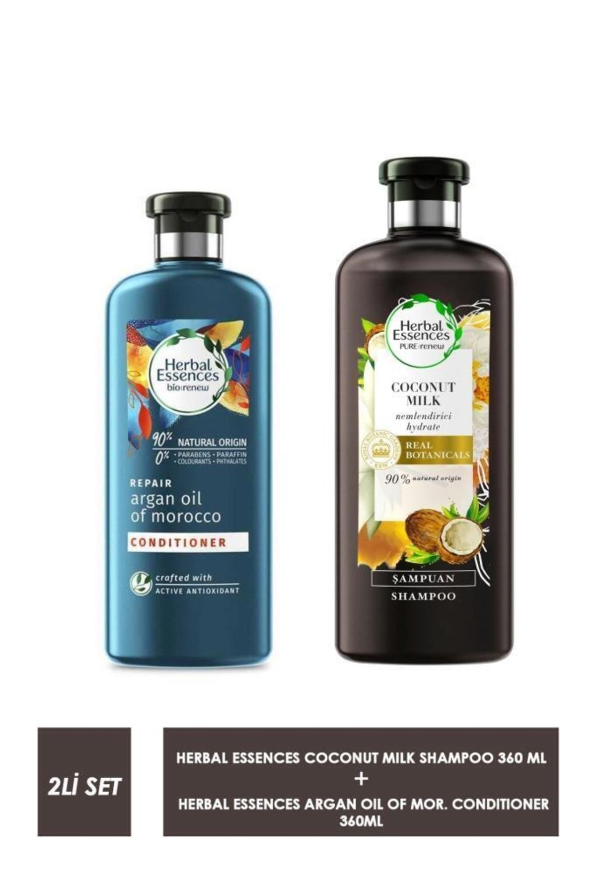 Herbal Essences Coconut Milk Shampoo 360 ml + Argan Oil Of Morocco Conditioner 360 ml