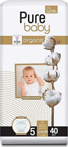 Pure Baby Organic Bebek Bezi No: 5 40'lı