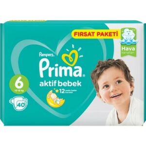 Prima Aktif Bebek Bezi Fırsat Paketi No: 6 13-18 kg 40'lı