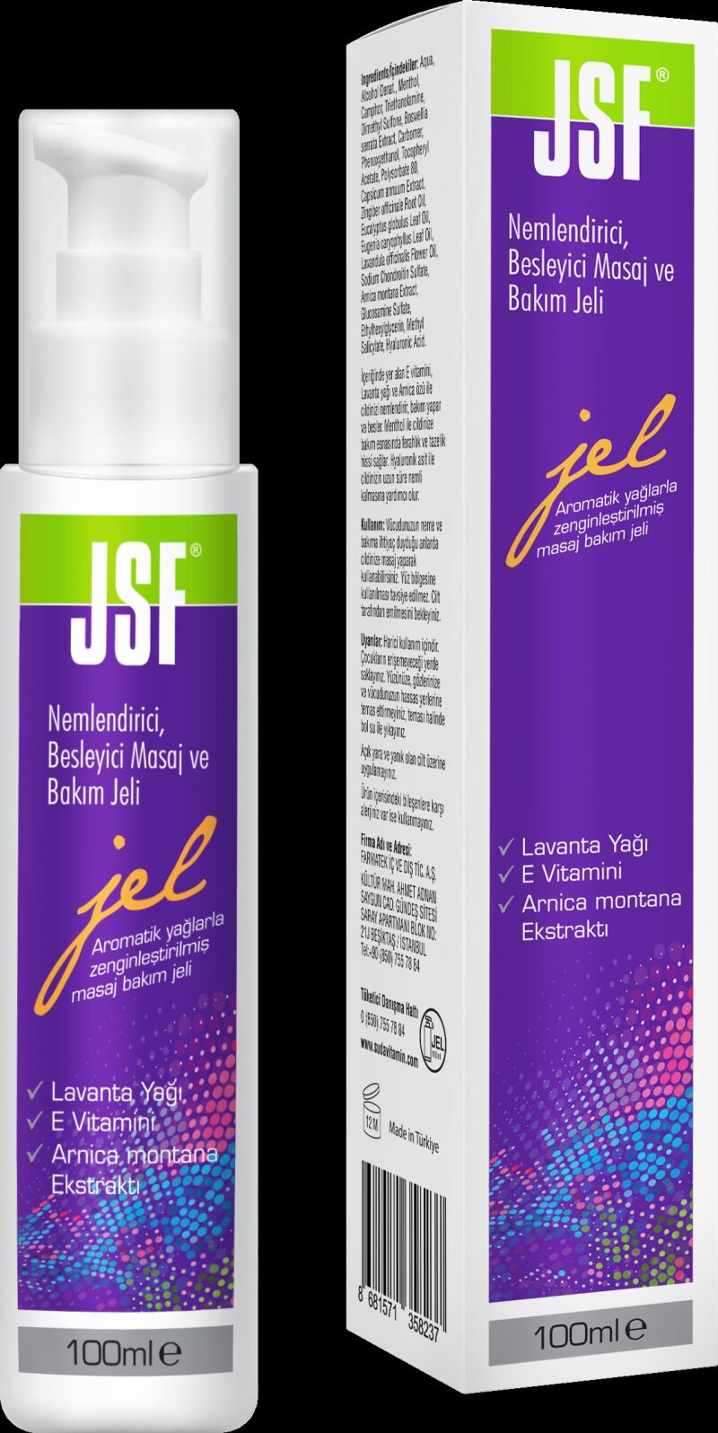 JSF Nemlendirici Besleyici Masaj ve Bakım Jeli 100 ml