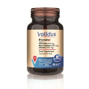Validus B Complex Citicoline 250 mg Myo-Inositol 200 mg Choline 200 mg 90 Kapsül
