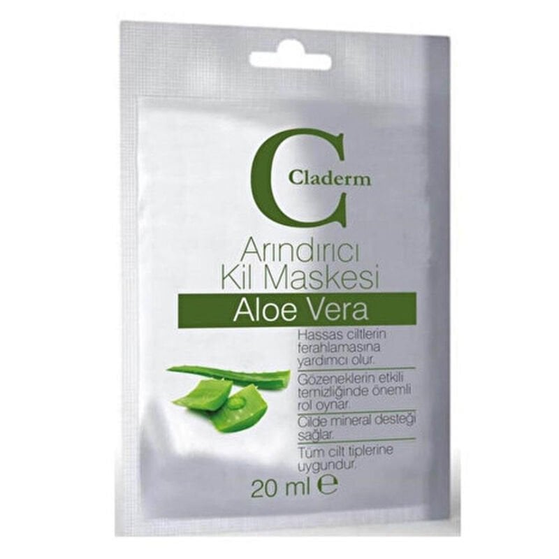 Claderm Arındırıcı Kil Maskesi Aloe Vera 20 ml