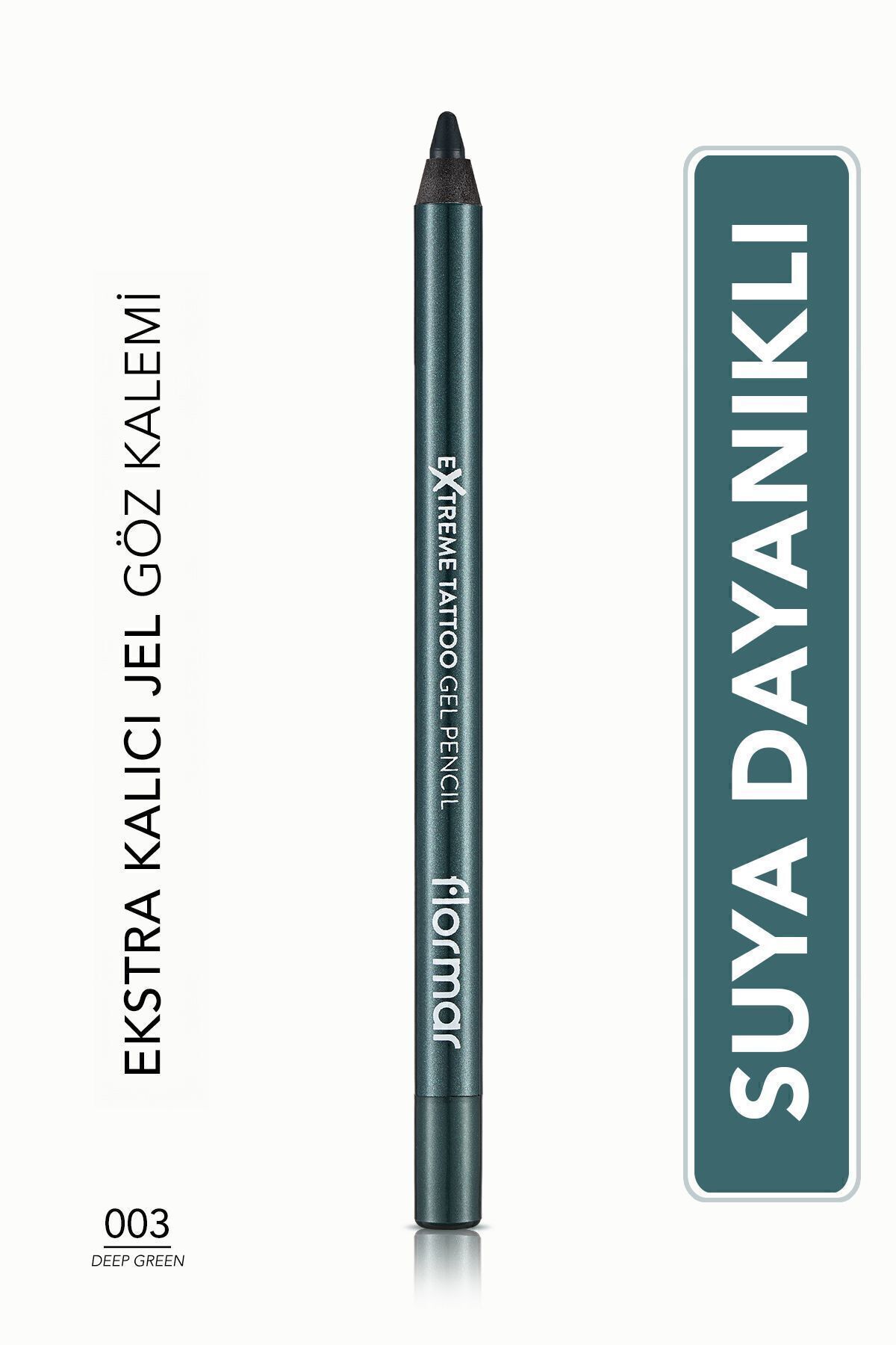 Flormar Extreme Tattoo Gel Pencil - 03 Deep Green