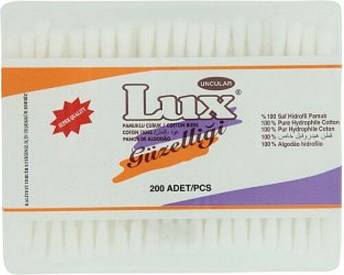 Lux Pamuklu Kağıt Kulak Çubuğu Kare 200'lü