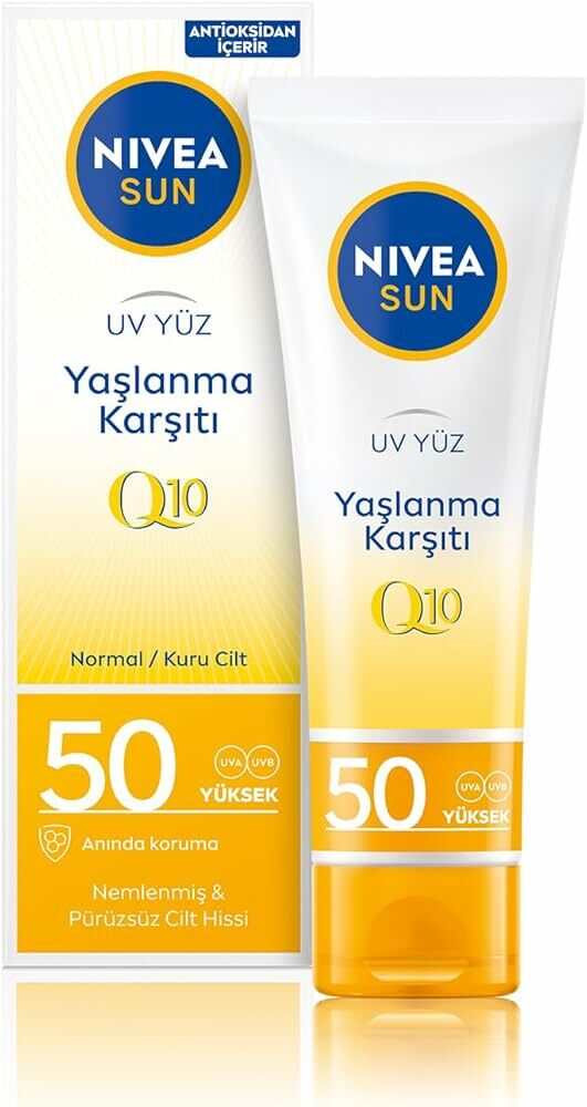Nivea Sun UV Yüz Yaşlanma Karşıtı Q10 50 Faktör Krem 50 ml