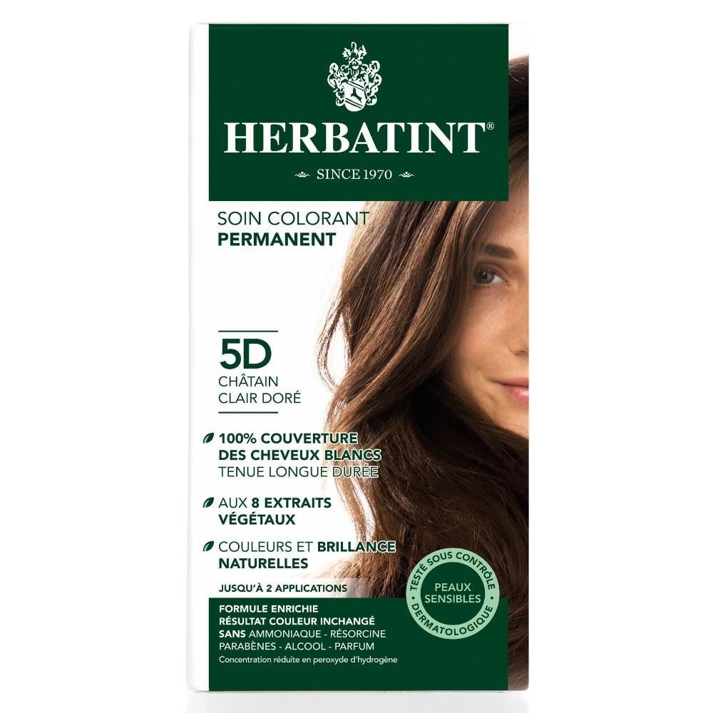 Herbatint Chatain Clair Dore Açık Altın Kestane Organik Saç Boyası 5D