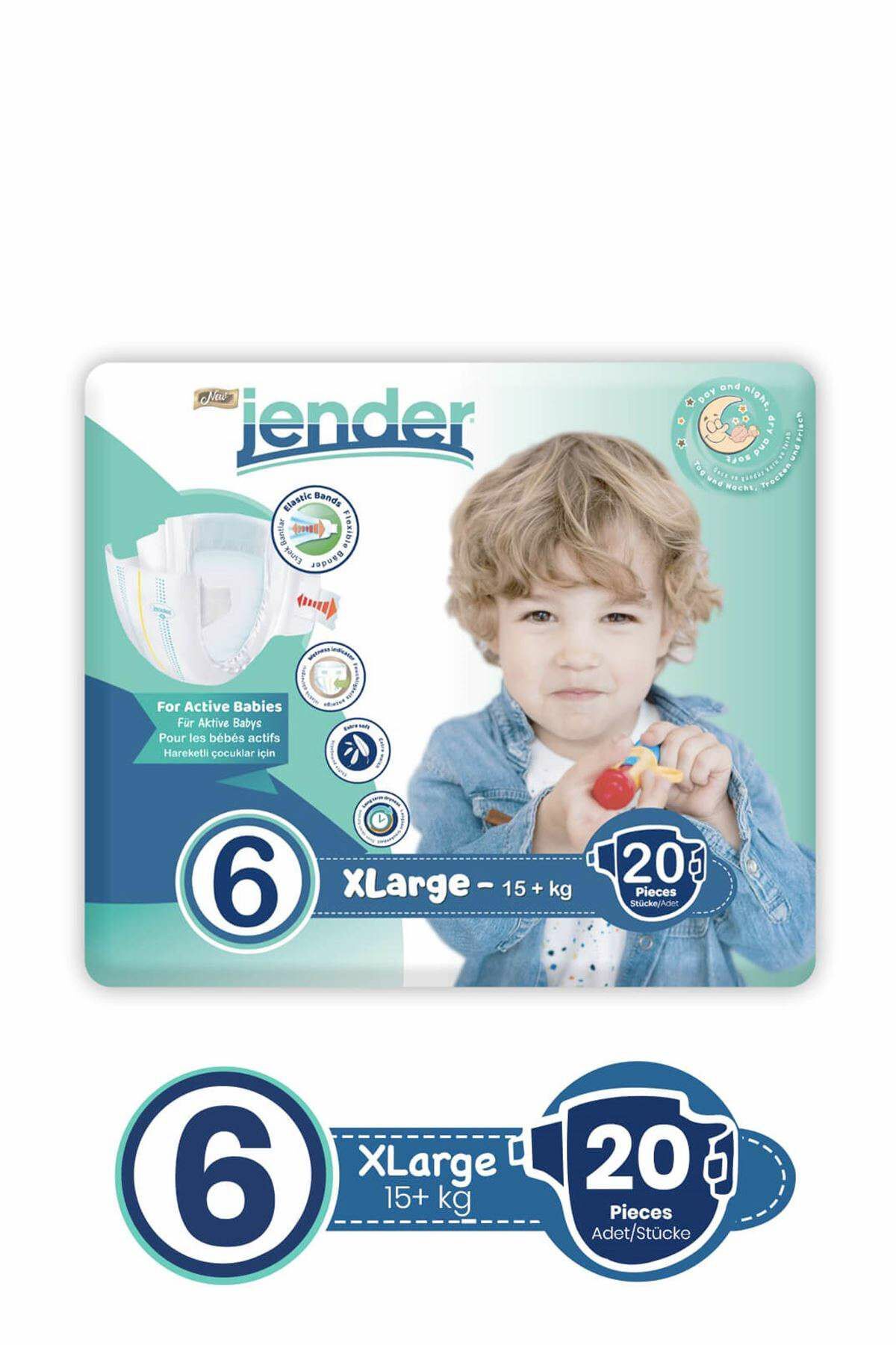 Jender Bebek Bezi Jumbo xLarge No: 6 20'li