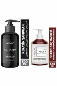 Nedox Keratinli Saç Bakım Şampuanı 500 ml + Nedox Saç Bakım Maskesi 400 ml