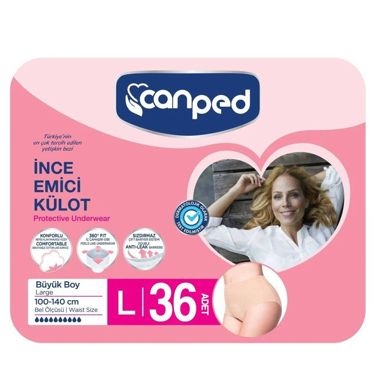 Canped Emici Külot İnce Large 30'lu